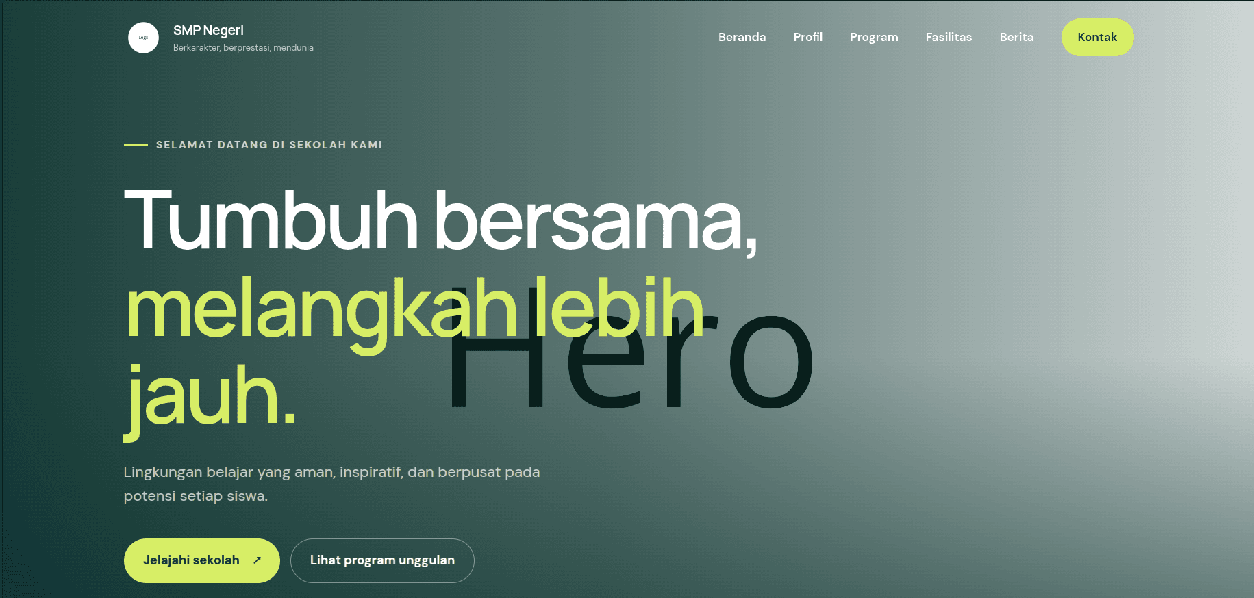 Website SMP Negeri project preview